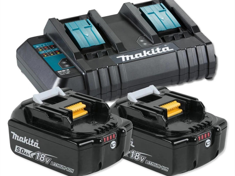 Laddpaket Makita, DC18SH + 2 st. BL1850B batterier