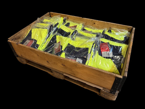 PARTI MED FLAMSKYDDSBYXOR BJÖRNKLÄDER, HIVIS BYXA KLASS 2 CO/P/AS GUL, OLIKA STORLEKAR