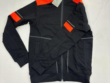 6 st. Sweatshirt Björnkläder, Teknik, svart/orange, olika storlekar