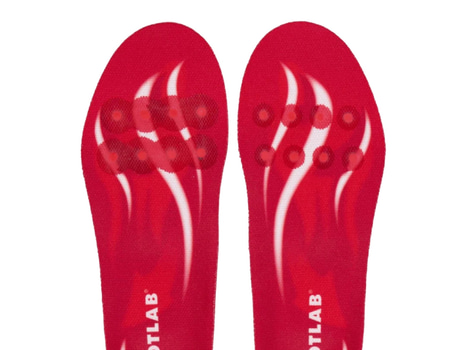 3 st. Inläggssula The footlab, Low arch röd