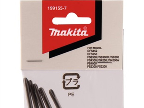 4 st. pkt. Skruvbits Makita, 199155-7, 130 mm