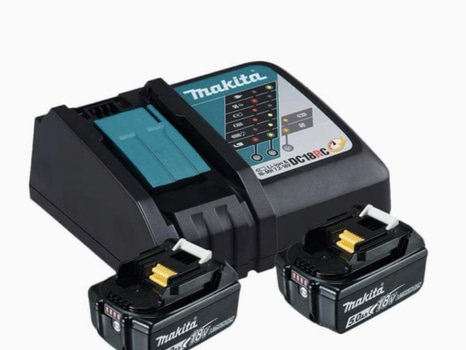 Snabbladdare Makita, DC18RC inkl. 2 st. batterier BL1850B