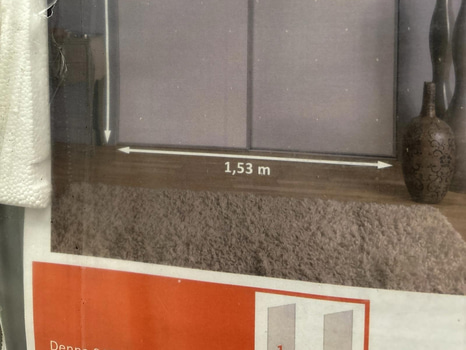 SKJUTDÖRR 1530X2355MM VIT/LJUSGRÅ 2-PACK