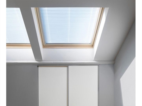 SKJUTDÖRR FÖR SNEDTAK 1200X1200MM VIT/LJUSGRÅ 2-PACK