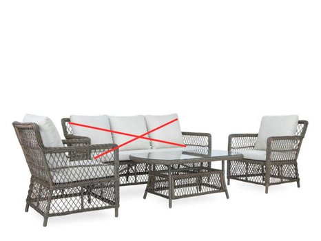 2 st. Fåtöljer inkl. soffbord SUNFUN BJÖRKNÄS