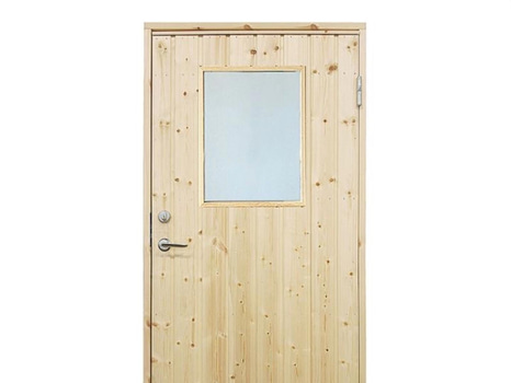 KALLFÖRRÅDSDÖRR VIBOSTUGAN 9X20 HÖGER RAK PANEL GLAS 10°