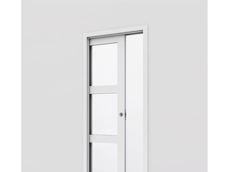 SKJUTDÖRR INFÄLLD KVADRAT 3 GLAS 10X21