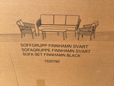 2 st. Fåtöljer inkl. soffbord Sunfun Finnhamn