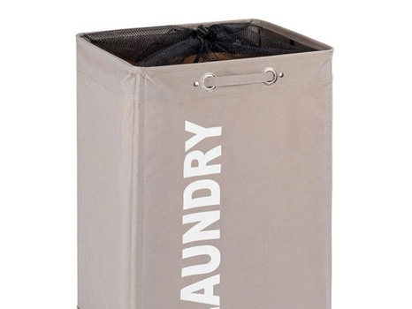 2 st. Tvättkorg Wenko, Quadro 79L, Grå