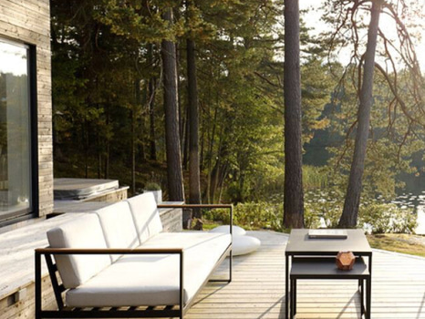 SOFFA OCH 2 ST. SOFFBORD SENSUM, HASSELUDDEN, TEAK SVART