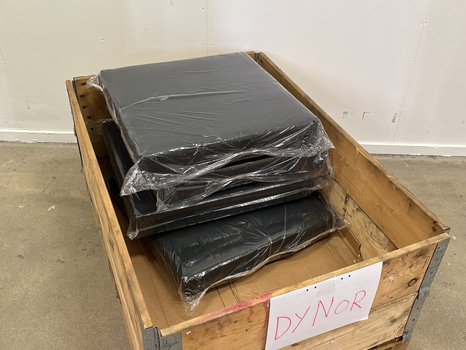 4 st. sittdynor till utemöbler, svart