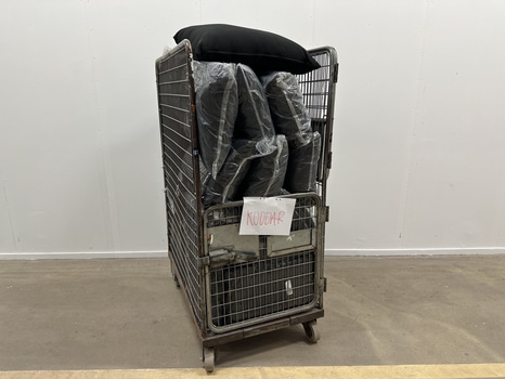 Parti med kuddar till utemöbler, mattsvart