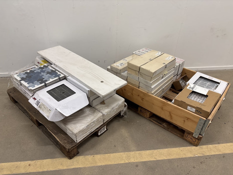 Parti med diverse kakel