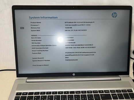 Laptop HP ProBook 450 G9, i7, 16 GB RAM