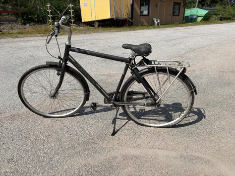 Cykel herr med pakethållare