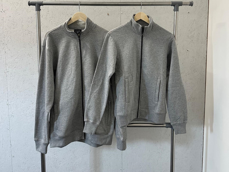 2 st. Zip-hoodies, stl. XL & stl. XS, Clique, grey melange.