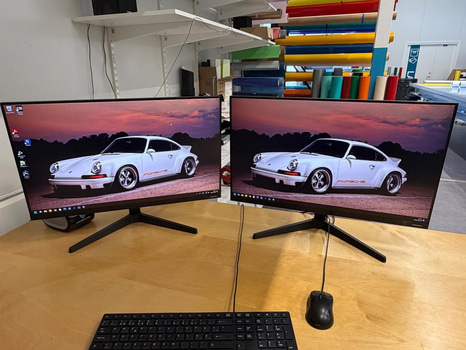 2 st datorskärmar, Samsung F27T350FHR, 27 tum, Full HD