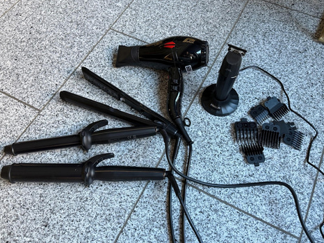 Trimmer, plattång, hårfön samt 2 st locktång, JRL, Parlux