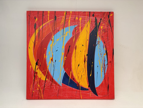 Canvastavla signerad av konstären