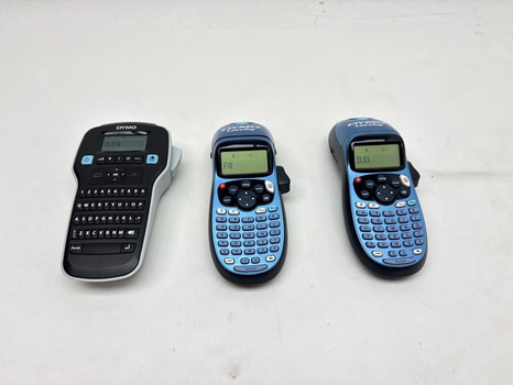 3 st. Ettiketskrivare Dymo, olika modeller