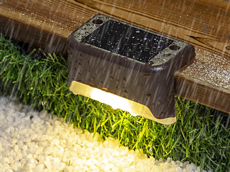 Parti med solcells lampor för steg & trappa, vit, totalt 48 st - fri frakt