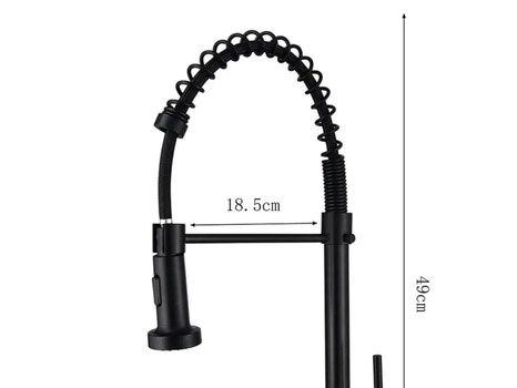Parti med köksblandare med utdragbar pip, svart, totalt 12 st - fri frakt