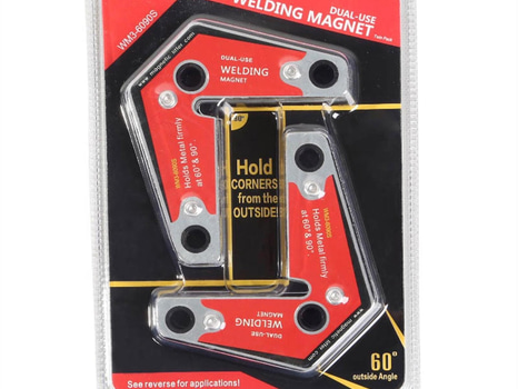 Parti av totalt 12 st svetsmagneter, 17 kg i dragkraft, vinkelmagnet - fri frakt
