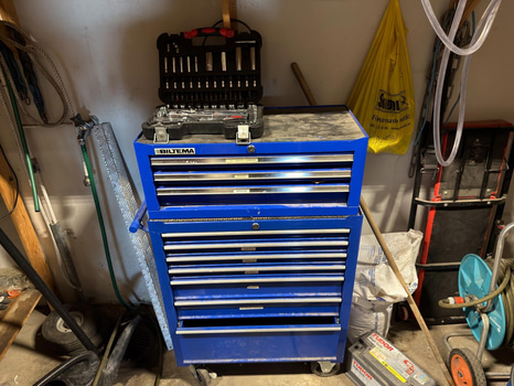 Biltema tool trolley with contents