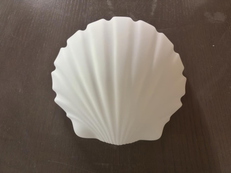 Lampskärm glas snäckformad
