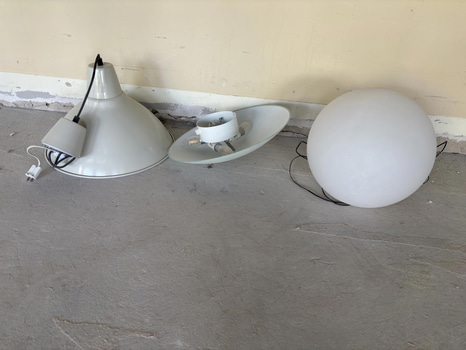 Parti med diverse lampa