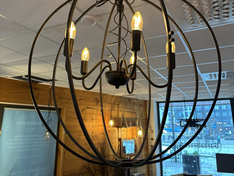 Takkrona med fem ljuskällor