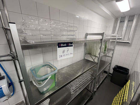 2 st. Rostfria hyllställ