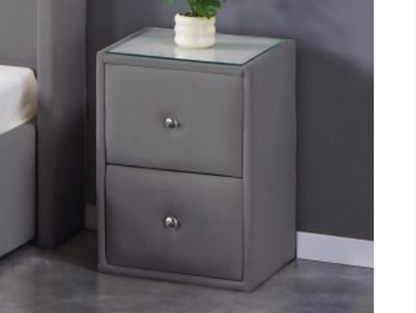 3 st sängbord, svart/ grå, Sandy