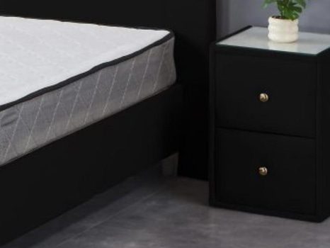 2 st sängbord, svart