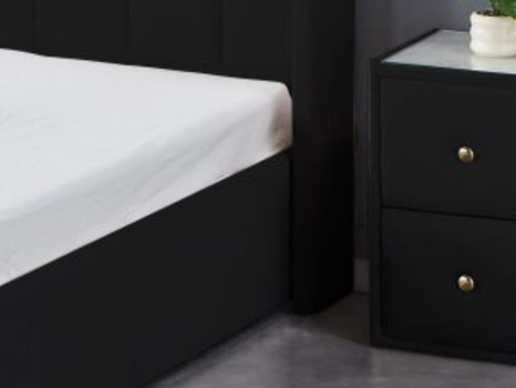 2 st sängbord, svart, Diana