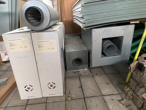 Ljuddämpare samt ventilationsfilter