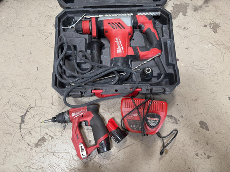 Borrhammare samt skruvdragare, Milwaukee PLH 28 XE / M12 FDDX
