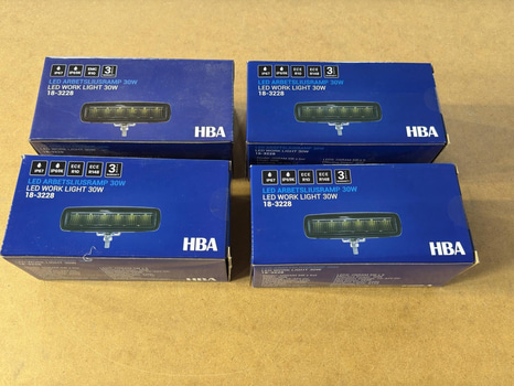 Arbetsljusramp HBA LED Work Light 30W, 4 st