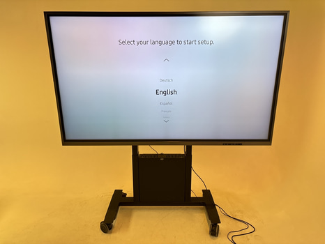 Skärm Samsung Flip, WM85R 85 tum touchskärm inkl. TV-ställ på hjul