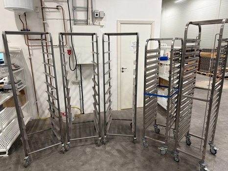 5 st vagnar för plåtar