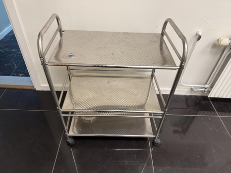 Rullvagn, rostfritt stål