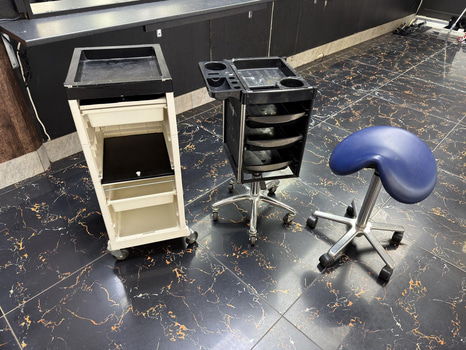 Frisörvagnar samt rullpall