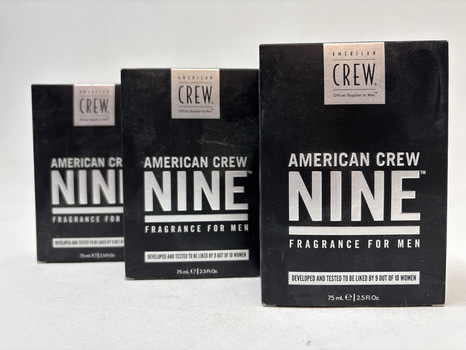 3 st. Parfym American Crew NINE For Men á 75 ml