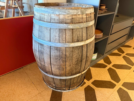 Vintunna i trä – dekorativ, Ø75 cm