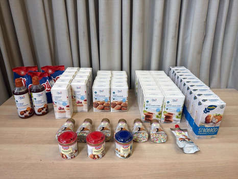 Parti socker, ströbröd, sirap & strössel