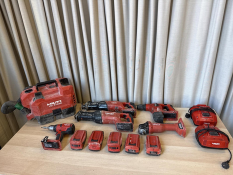 6 st Batterimaskiner Hilti | 3 batterier & 2 laddare