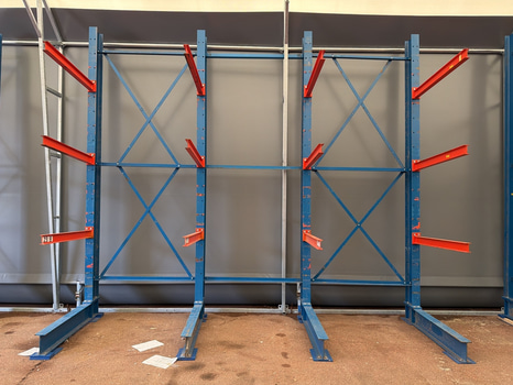 4 sektioner Grenställ, blå & orange