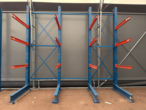 4 sektioner Grenställ, blå & orange