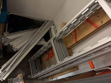 Hyllsystem inkl. vagn rostfri