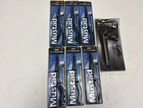 7 st. Fisketångar Mustad och Savage Gear